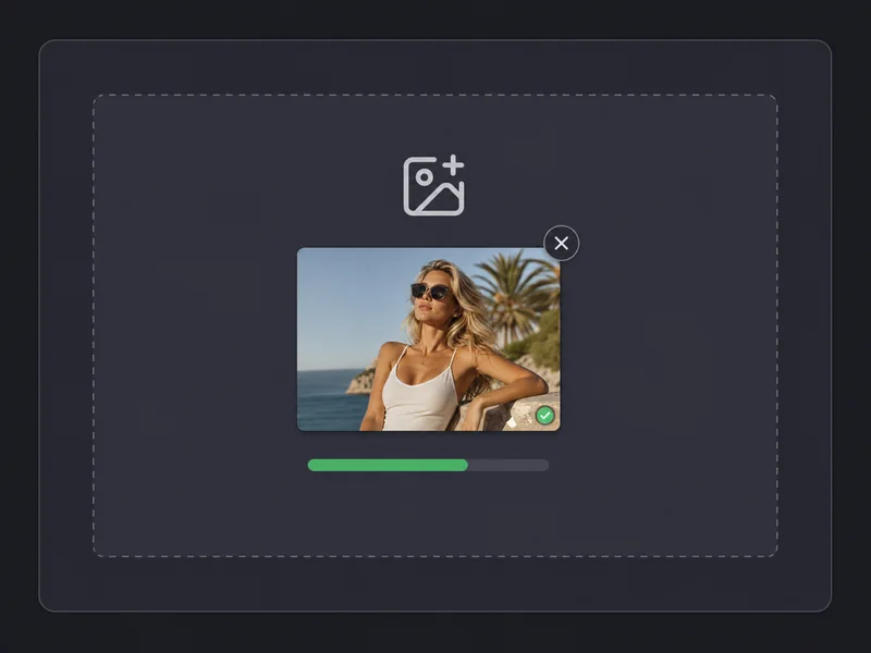 Upload photo to AI image expander tool