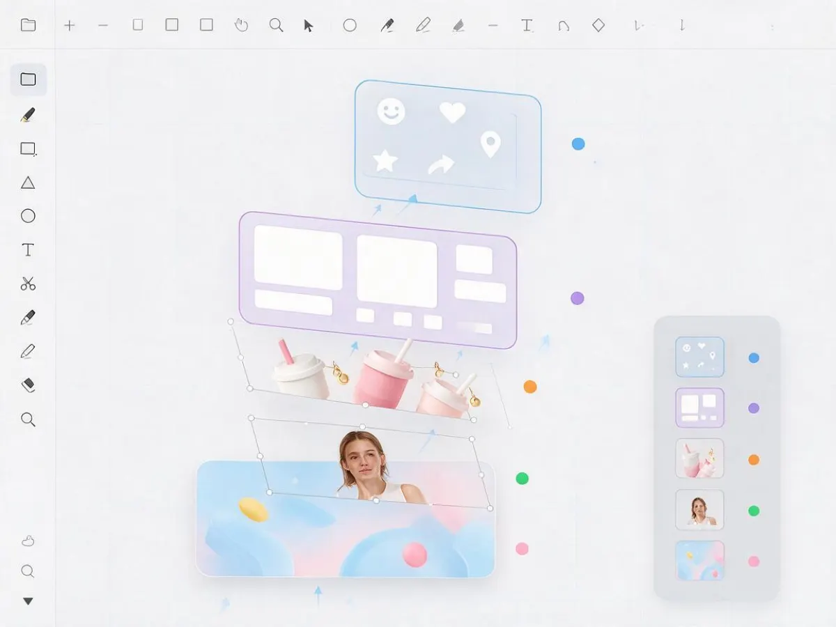 Layer separation concept for AI design workflow
