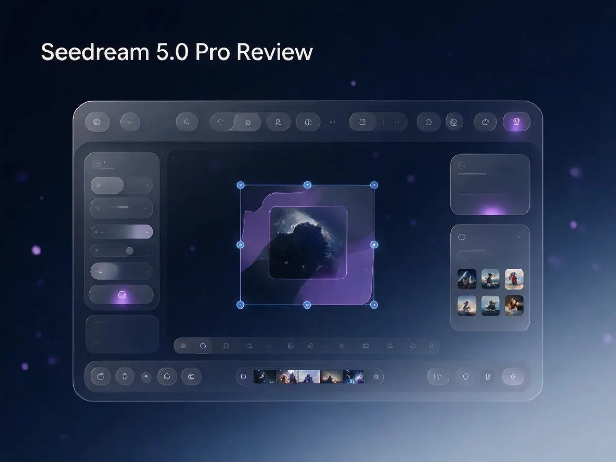 Seedream 5.0 Pro Review cover with AI image editing interface