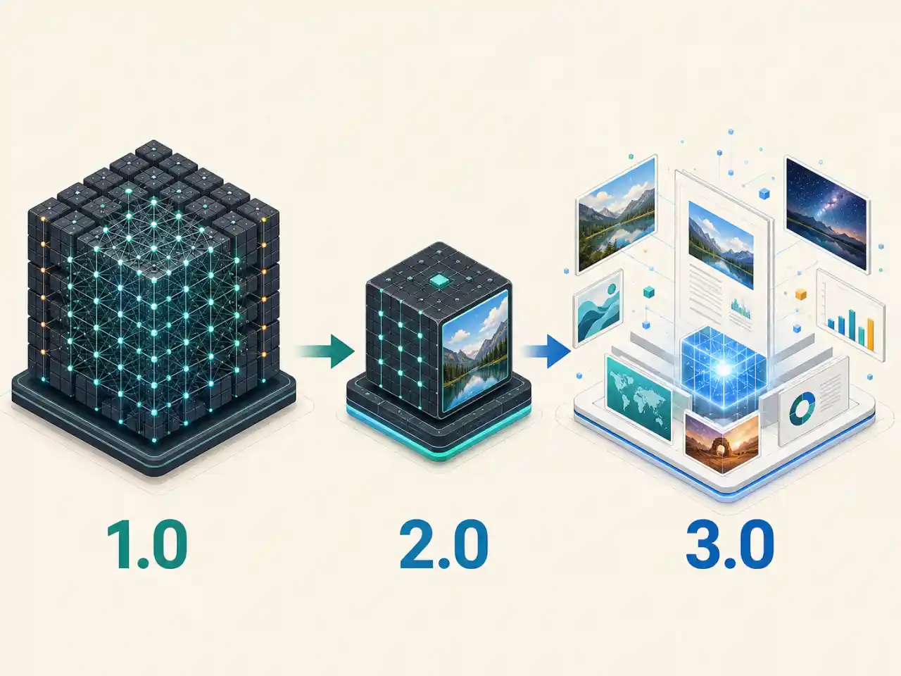 Qwen Image model evolution from version 1.0 to 3.0
