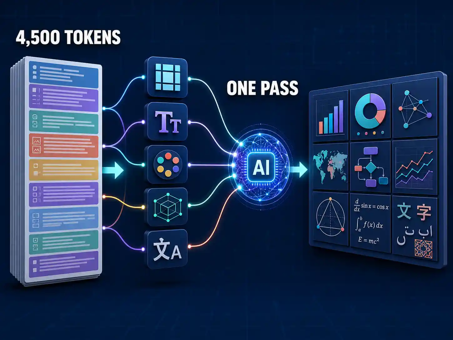 How a 4,500-token prompt becomes a complex visual in one generation pass