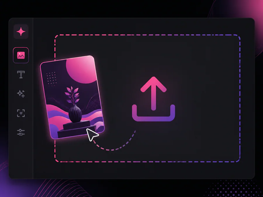 User uploading a JPG image to the edit text in image tool