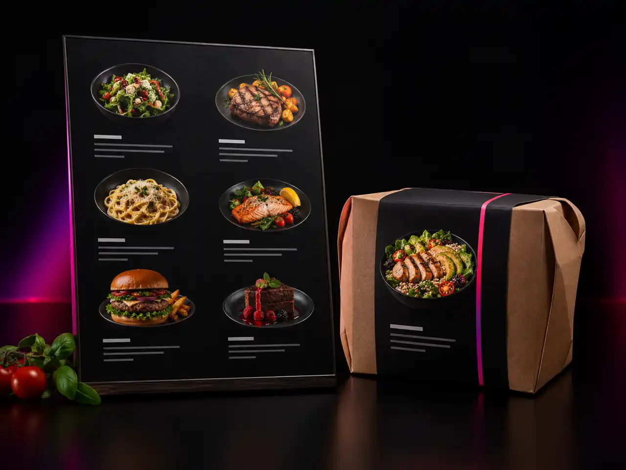 Menus, Mockups and Posters Where the Words Have to Be Readable