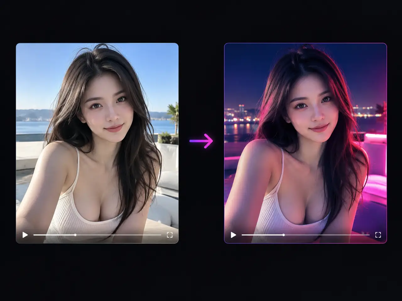 Edit video with AI turning a prompt into a finished result